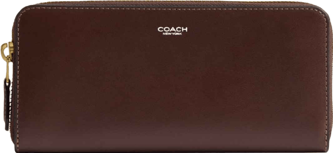 New York Slim Accordion Leather Zip Wallet