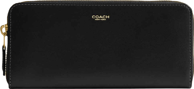 New York Slim Accordion Leather Zip Wallet