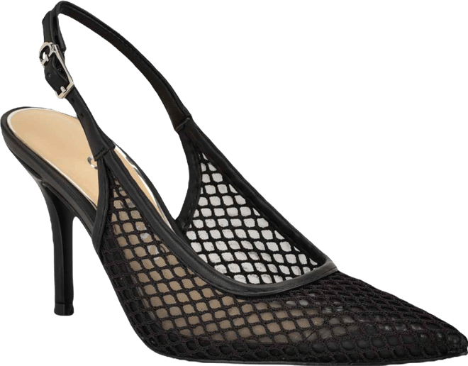 Women's Pandy Mesh Pointed Toe Slingback Stiletto Pumps