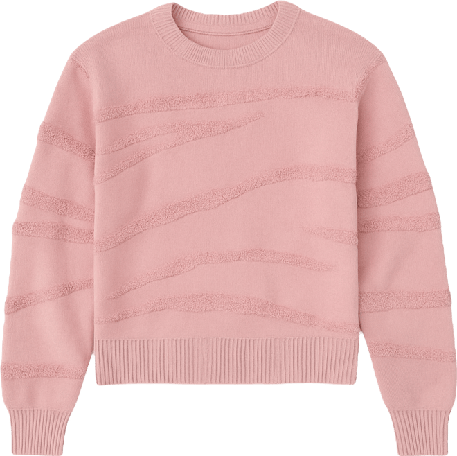 Petite Wavy Stripe Jacquard Long-Sleeve Sweater