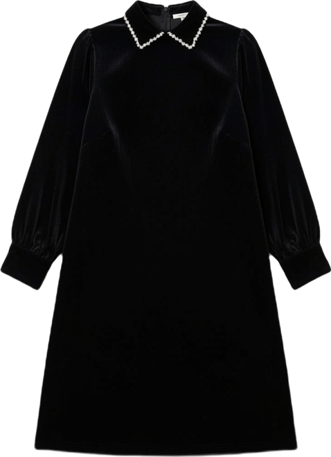 Women's Long Sleeve Velvet Tunic Dress