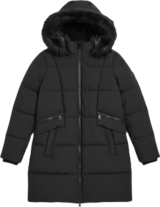 Women's Hooded Zipper Puffer Coat
