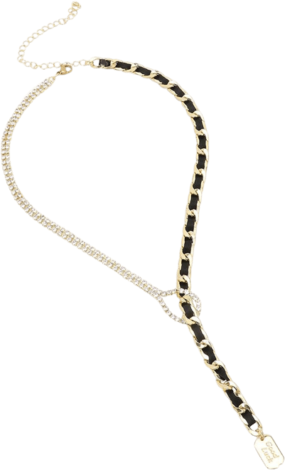 Women's Multicolour Bling Chain Rosary Neckalce