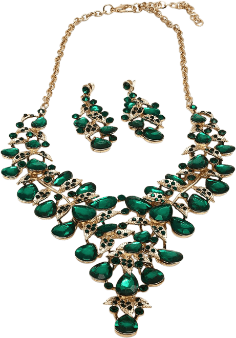 Women Green Jewellery Set
