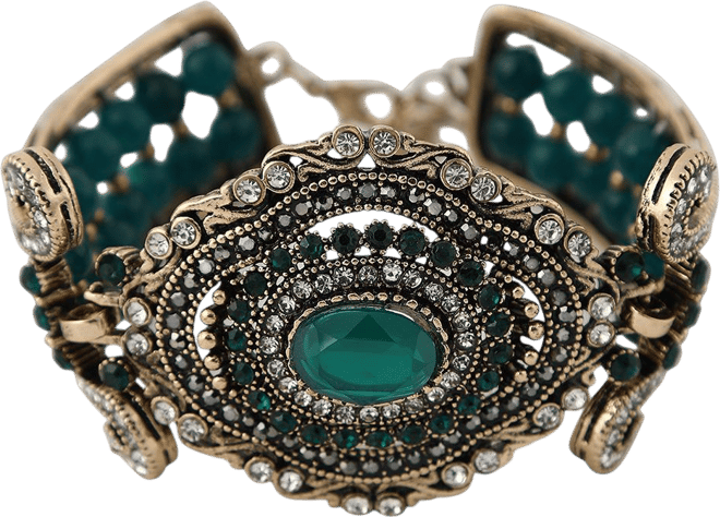 Women's Embellished Ethnic Statement Bracelet
