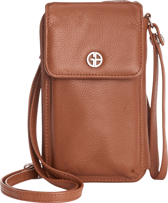Softy Leather Tech Crossbody Wallet, Created for Macy's