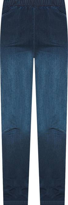 Women's Within Straight Leg Fineline Pull-On Stretch Denim Jeans