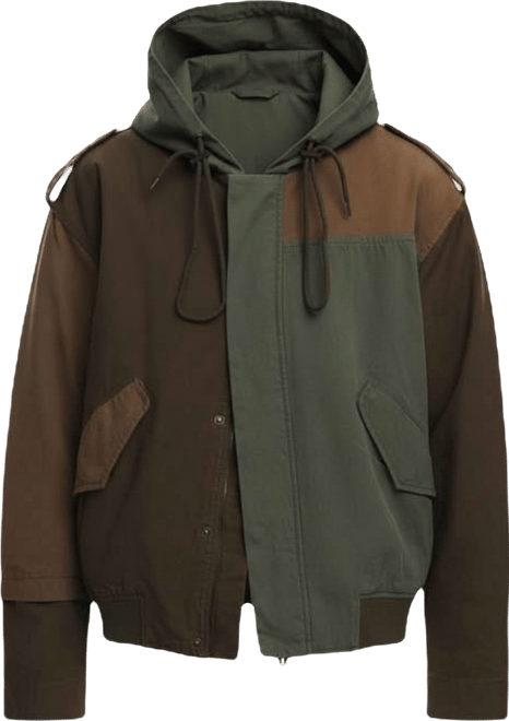 Men's Hooded jacket with patches