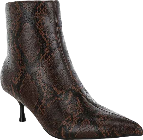 Thymus Faux Leather Kitten Heel Boots