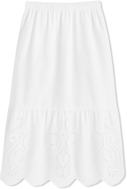 Women's Cutwork Embroidered Midi Skirt, Macy's Exclusive