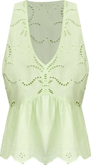 Women's Cutwork V-Neck Tank Top, Macy's Exclusive