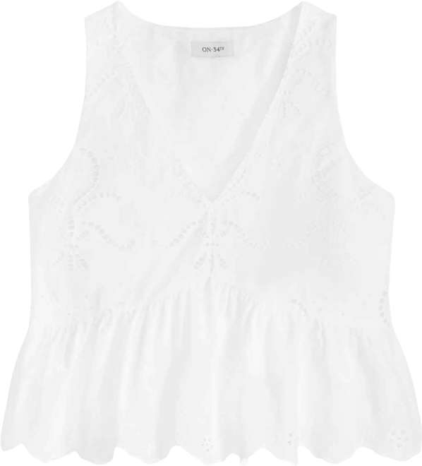 Women's Cutwork V-Neck Tank Top, Macy's Exclusive