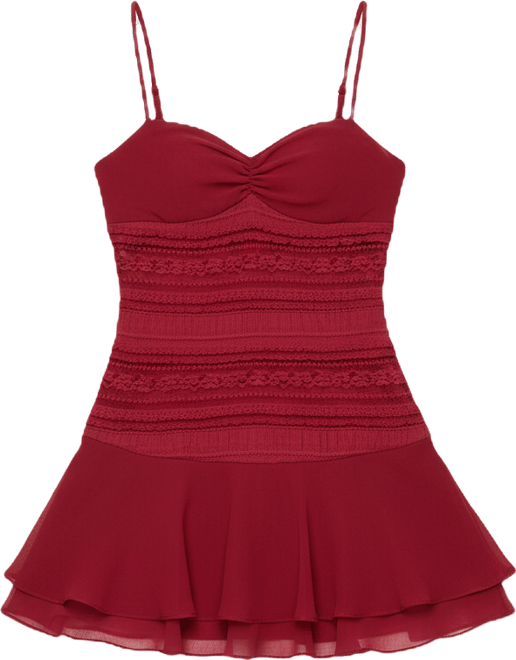 Women's Marcia Chiffon Lacey Mini Dress