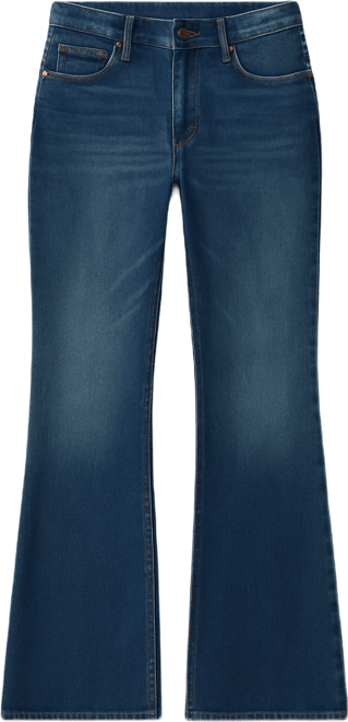 Juniors' Middy Loose Mid Rise Bootcut Jeans