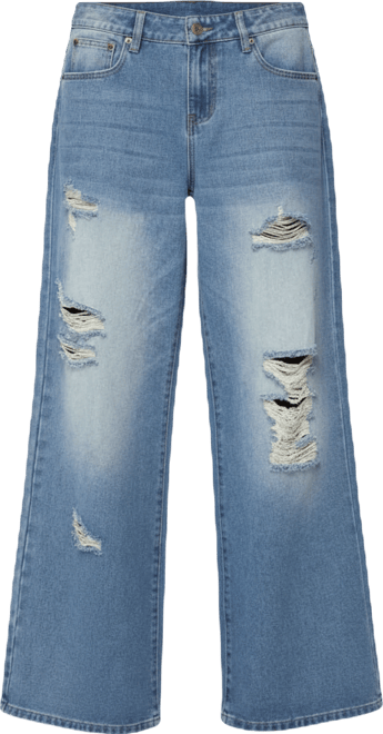 Women's Frye Distressed Low Rise Baggy Jeans