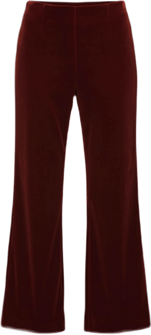 Women's Velvet Suit Trousers Wide-Leg Pants