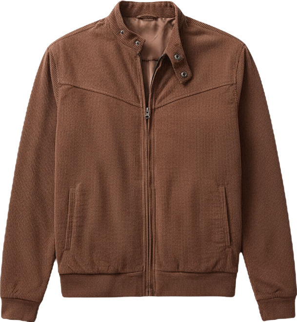 Men's Chocolate Brown Corduroy Rider Jacket