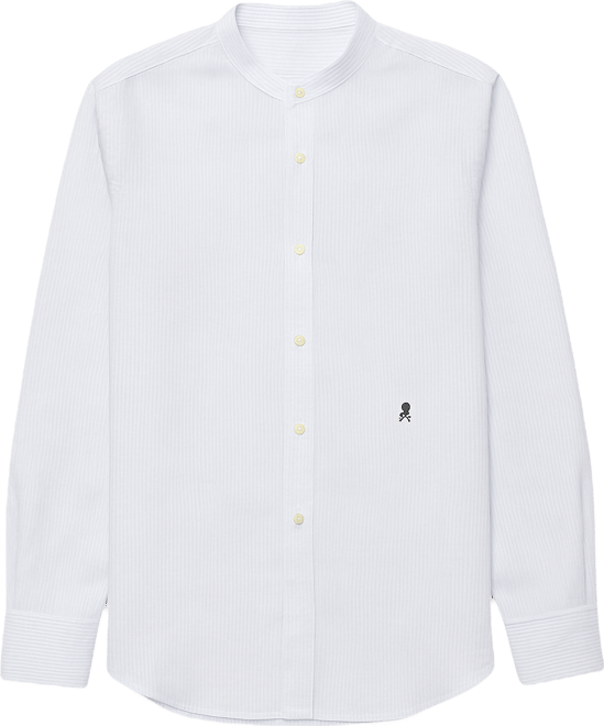 Men's Striped Linen Mao Shirt