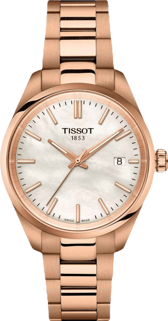 Unisex Rose Gold Stainless Steel Bracelet Watch, 34mm