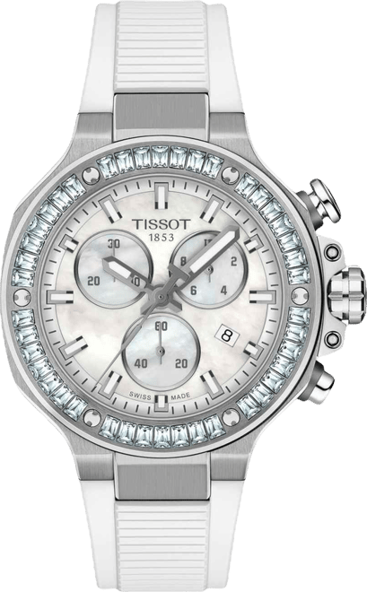 Unisex White Silicone Bracelet Watch, 38mm