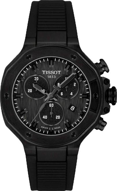 Unisex Black Silicone Bracelet Watch, 38mm