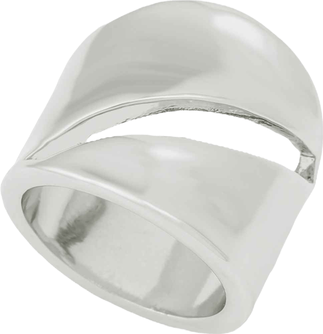 Silver Vintage Openwork Statement Band Ring