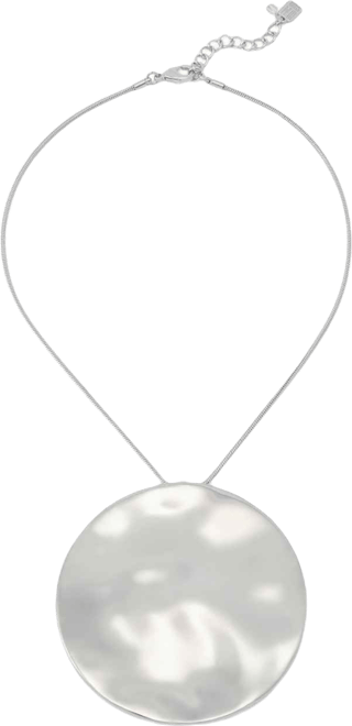 Silver Vintage Medallion Pendant Necklace