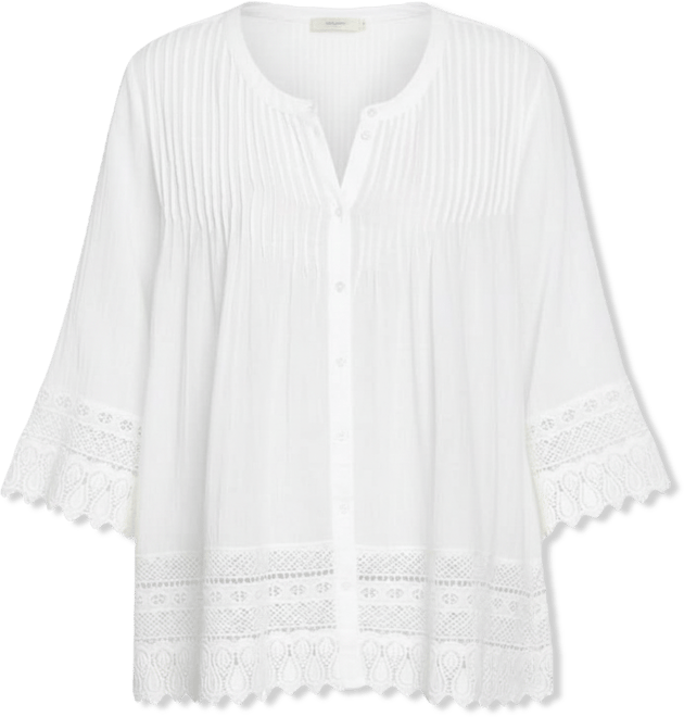 Women's Crochet Trim Blouse
