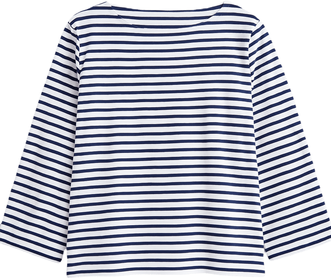 Plus Size Montauk Breton Stripe Bell Sleeve Top
