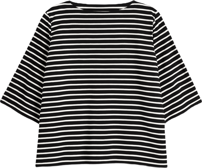 Plus Size Montauk Breton Stripe Bell Sleeve Top