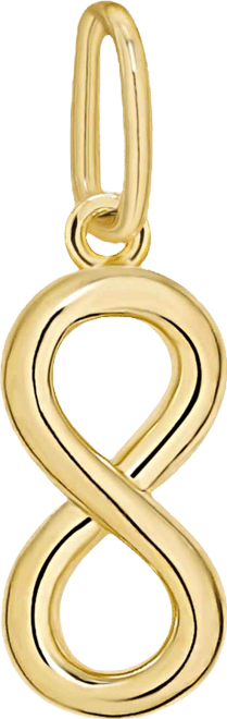 Infinity Pendant in 14K Gold, approx. 0.4 grams.