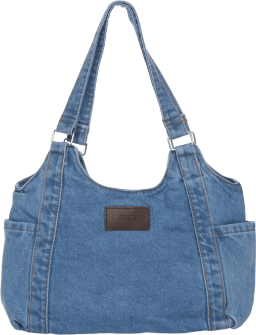 Women's Denim Shoulder Tote Bag Hobo Bag Casual Everyday Purse