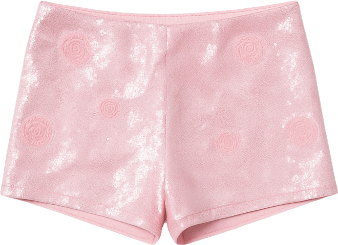 Women's Lizzie Flower Sequin Micro Shorts