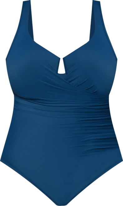 Plus Size Escape Underwire Allover-Slimming Wrap One-Piece Swimsuit