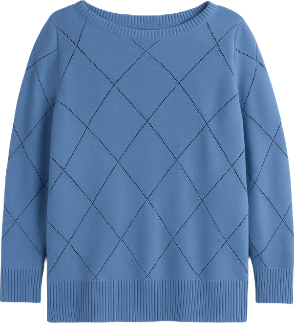 Plus Size Pointelle Boat-Neck Sweater, Macy's Exclusive
