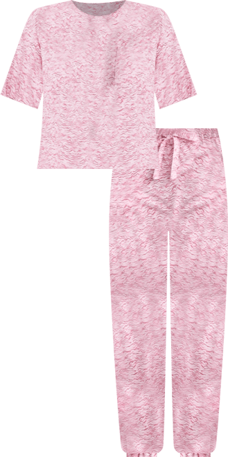 Women's 2-Piece Short-Sleeve T-Shirt and Joggers Pajama Set, Macy's Exclusive