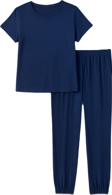 Women's 2-Piece Short-Sleeve T-Shirt and Joggers Pajama Set, Macy's Exclusive