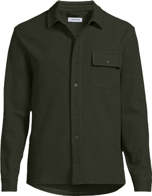 Men's Long Sleeve Knit Workwear Waffle Shirt