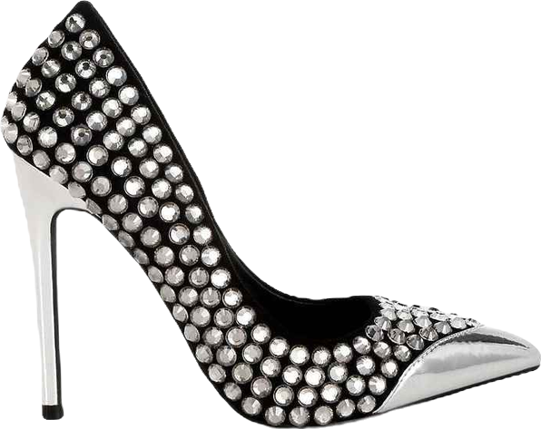 Super Fan Diamante Embellished Stiletto Pumps