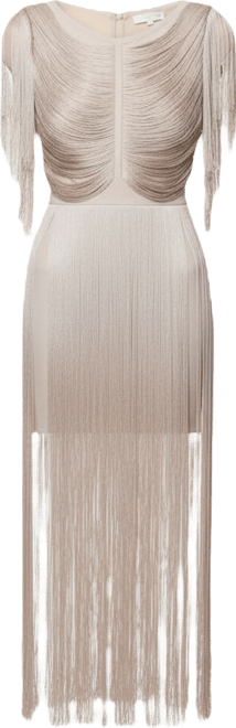 Women's Maxi Draped Fringe Knitted Mini Dress