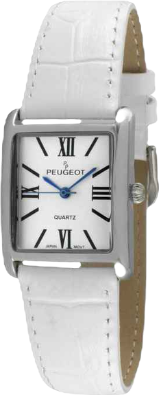 Women's Tank Watch Roman Dial White Leather Strap