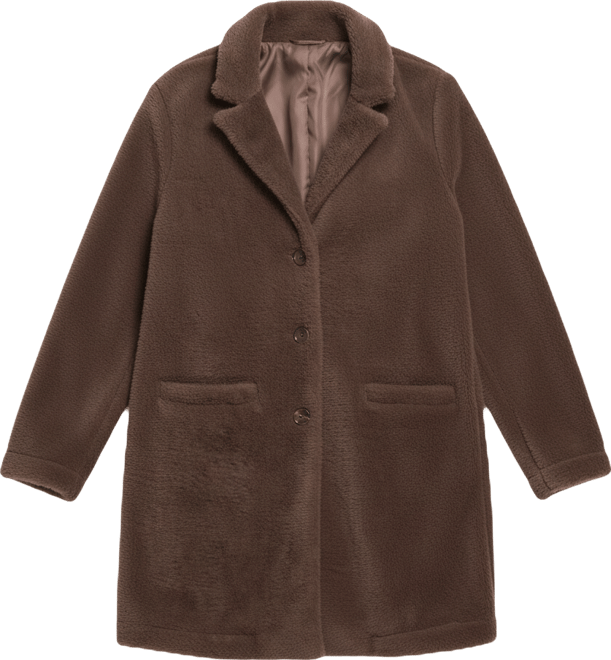 Women's Fuzzy Knit Coat Teddy