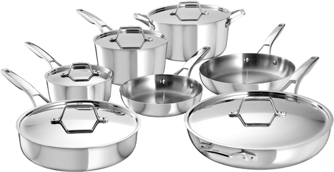 Premier Stainless Steel 12-Piece Cookware Set