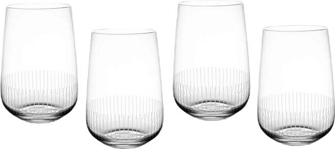 Afina Stemless Wine Glasses, Set of 4