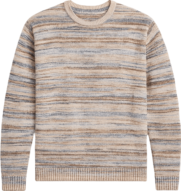 Men's Long-Sleeve Space-Dyed Crewneck Sweater, Macy's Exclusive