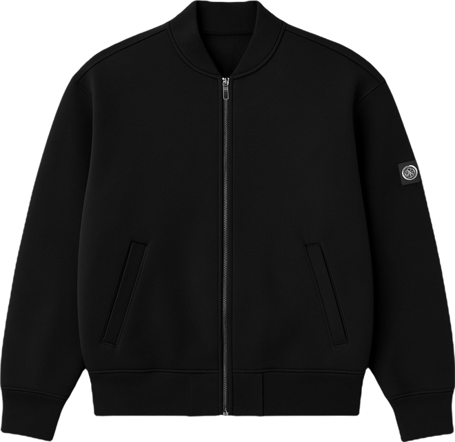 Men's Logo Patch Bomber Sweatshirt