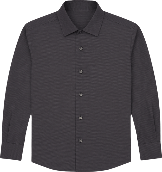 Men's 4-Way Houndstooth-Print Woven Dress Shirt