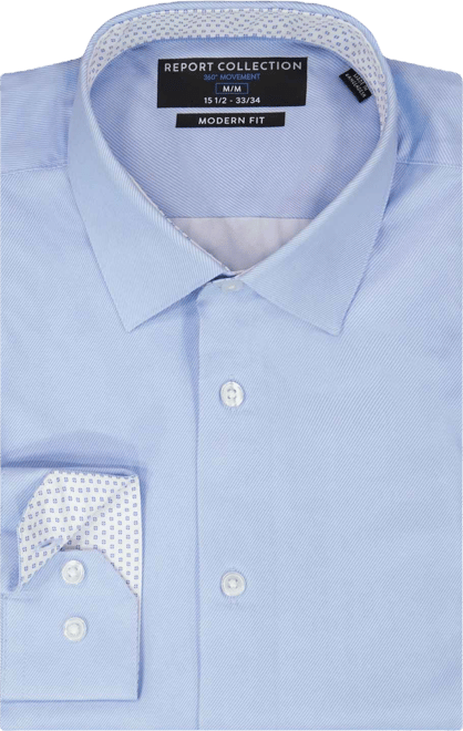 Men's 4-Way Modern-Fit Woven Dress Shirt