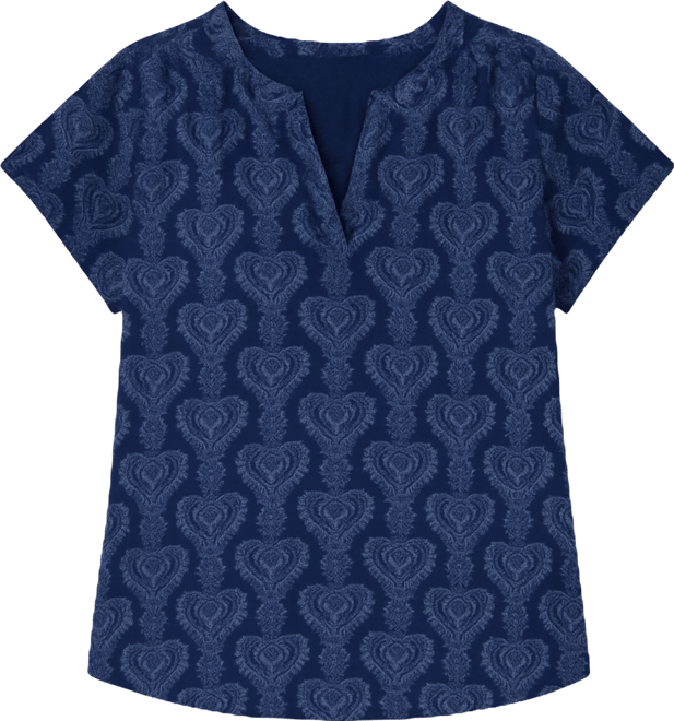 Women's Printed Split-Neck Gauze Popover Top, Macy's Exclusive