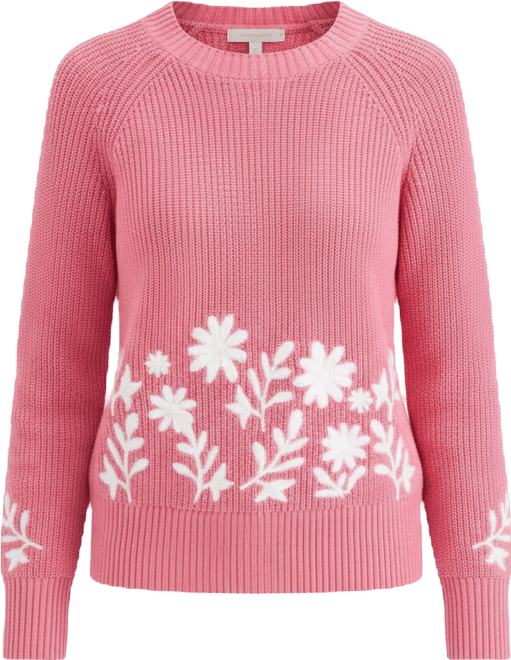 Women's Embroidered Crewneck Sweater, Macy's Exclusive
